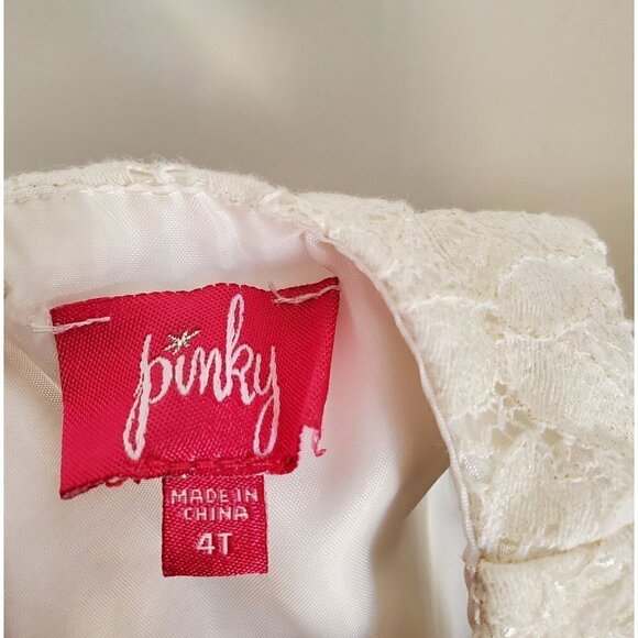 Cute Toddler Girl Dress  White/Cream Size 4T - Picture 8 of 10